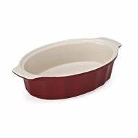 Good Cook 04489 OvenFresh Stoneware Ceramic Casserole Dish, 1.75 quart, Red